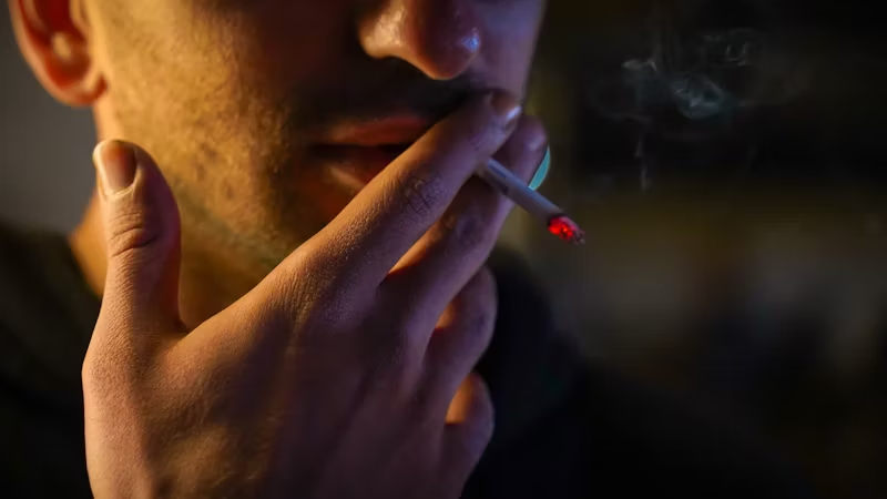 a man smoking