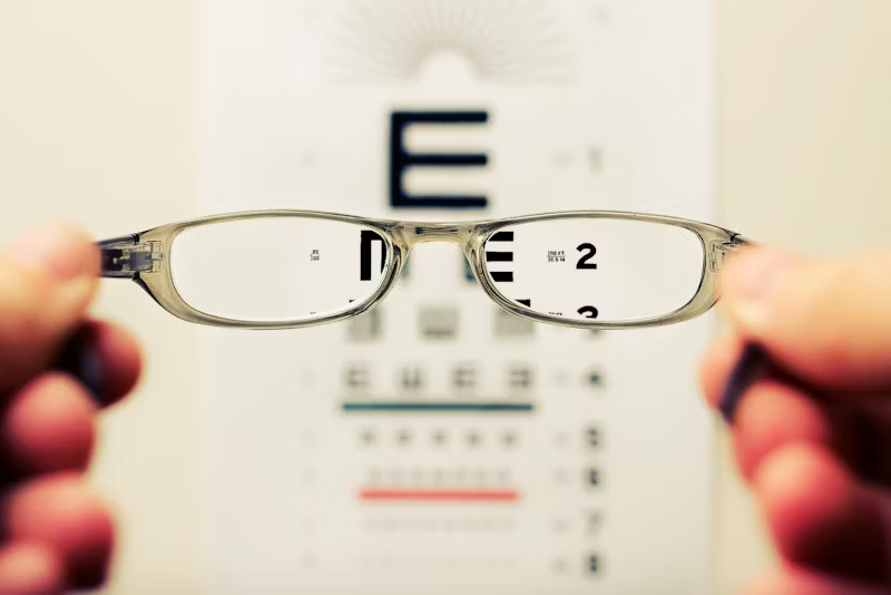 POV of an eye test