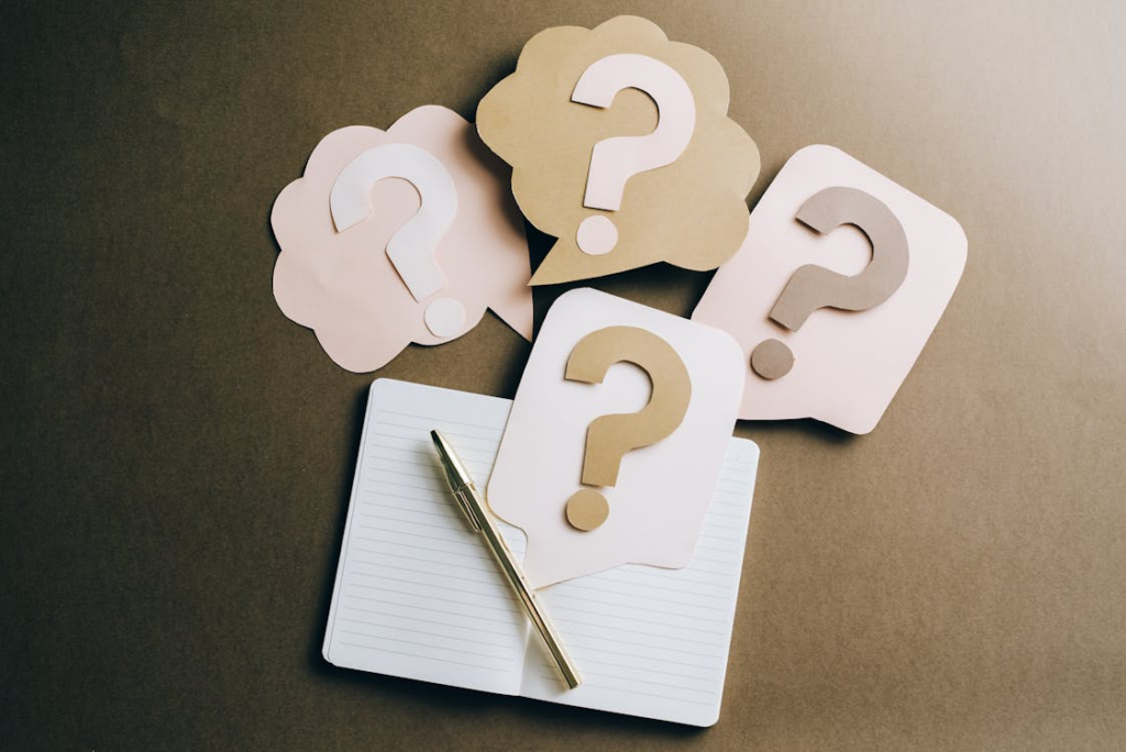 A question mark drawn on paper with a pen, set against a warm brown background, symbolizing uncertain choices and judgment related to dementia.